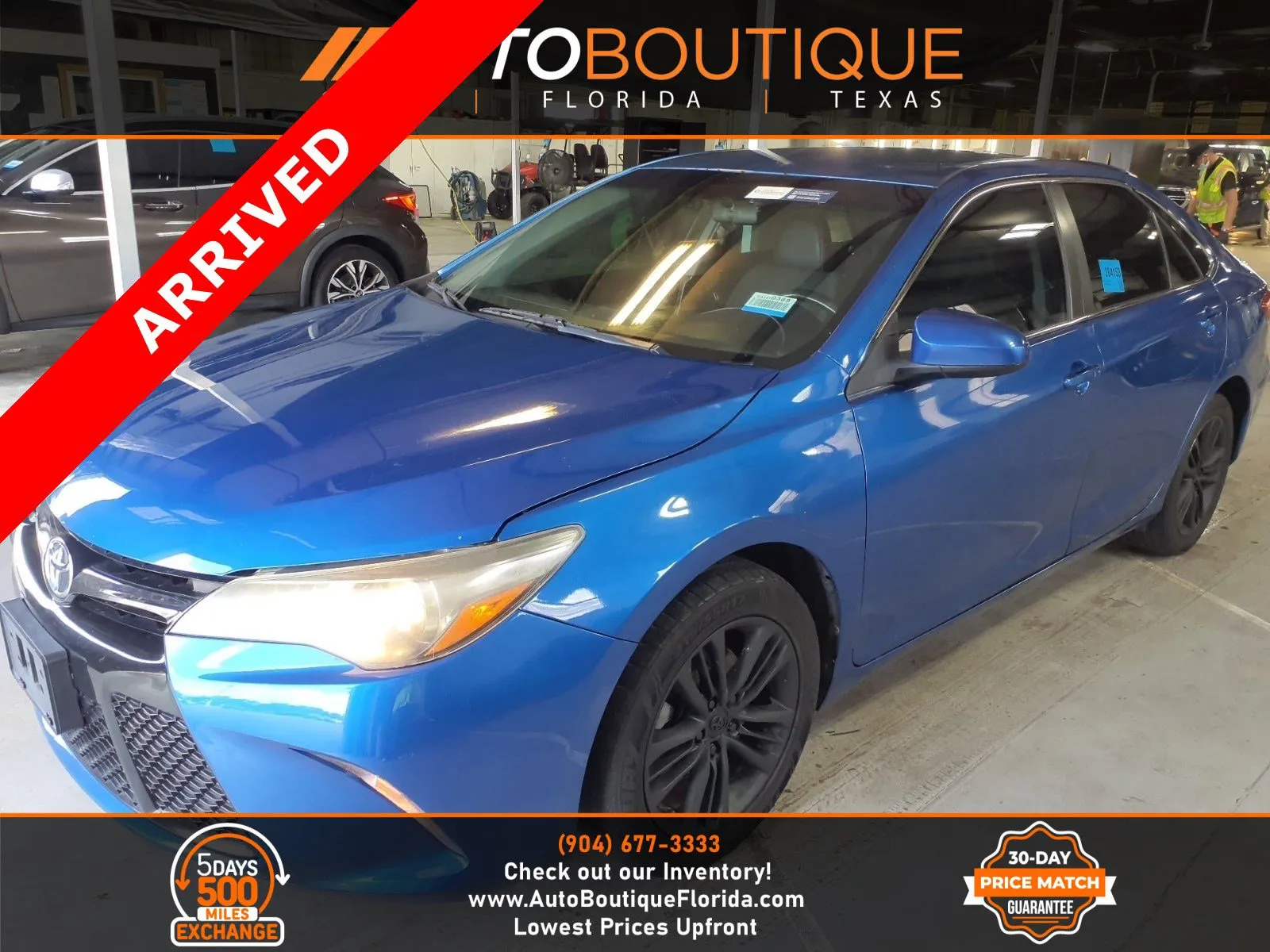 Blue 2017 Toyota Camry SE for sale in Jacksonville, FL