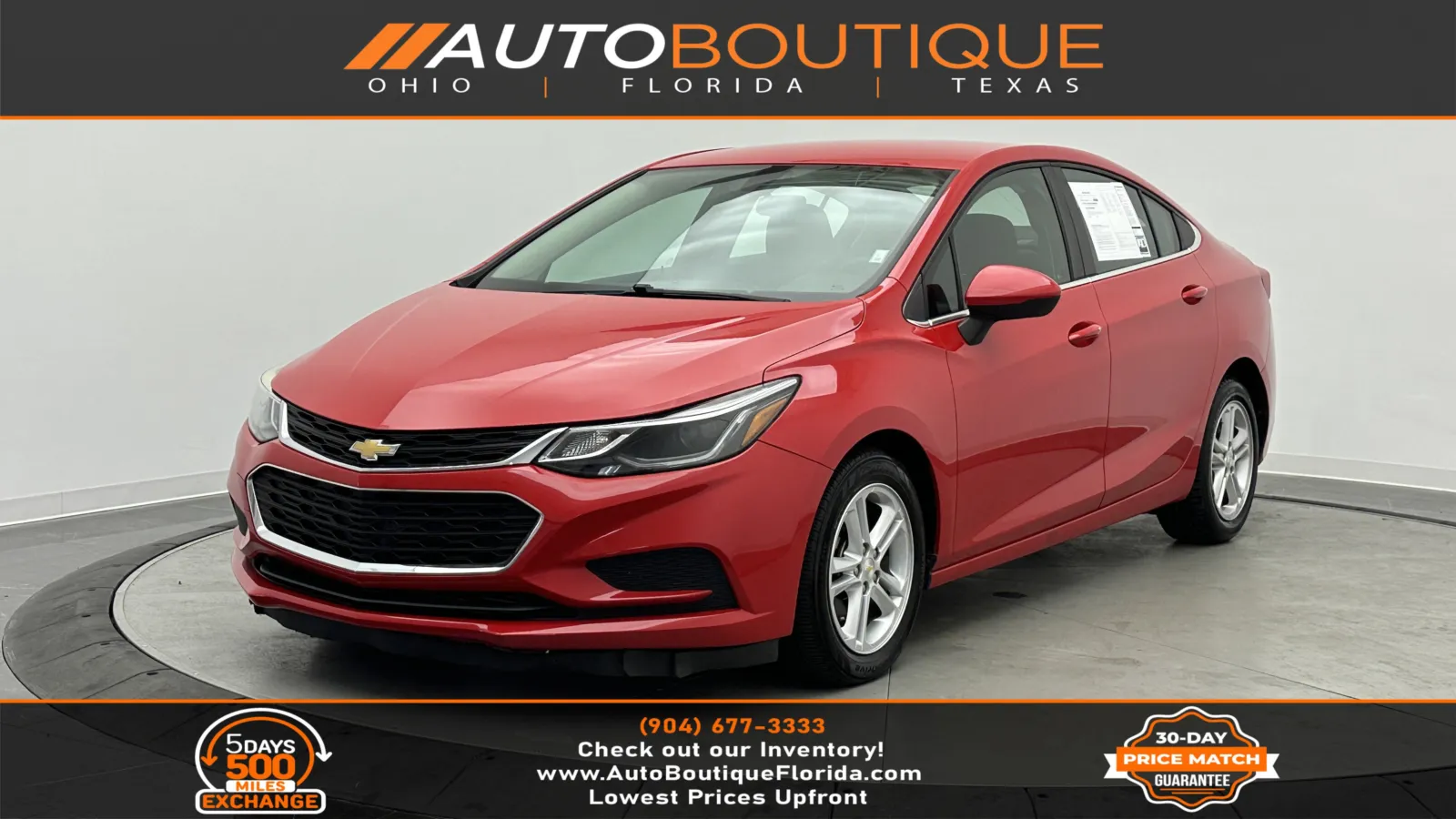 2017 Chevrolet Cruze LT for sale in Jacksonville, FL