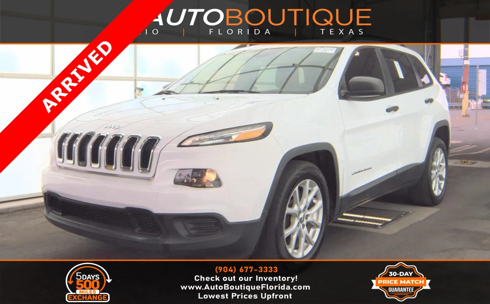 White 2016 Jeep Cherokee Sport for sale in Jacksonville, FL