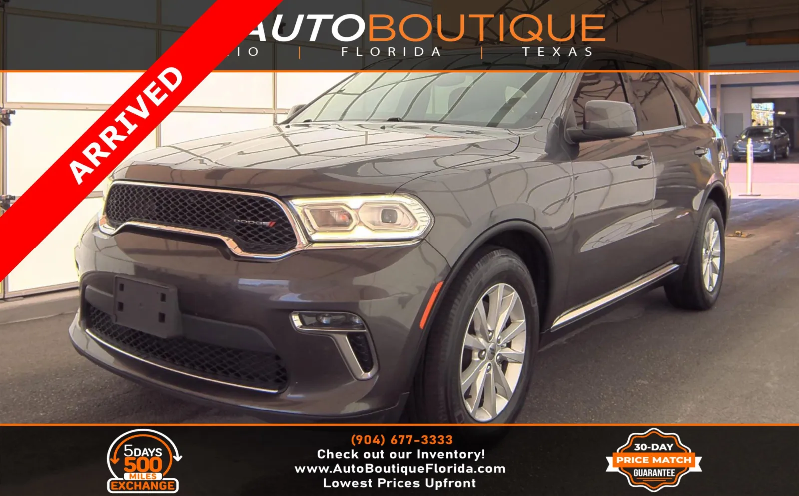 Gray 2021 Dodge Durango SXT for sale in Jacksonville, FL