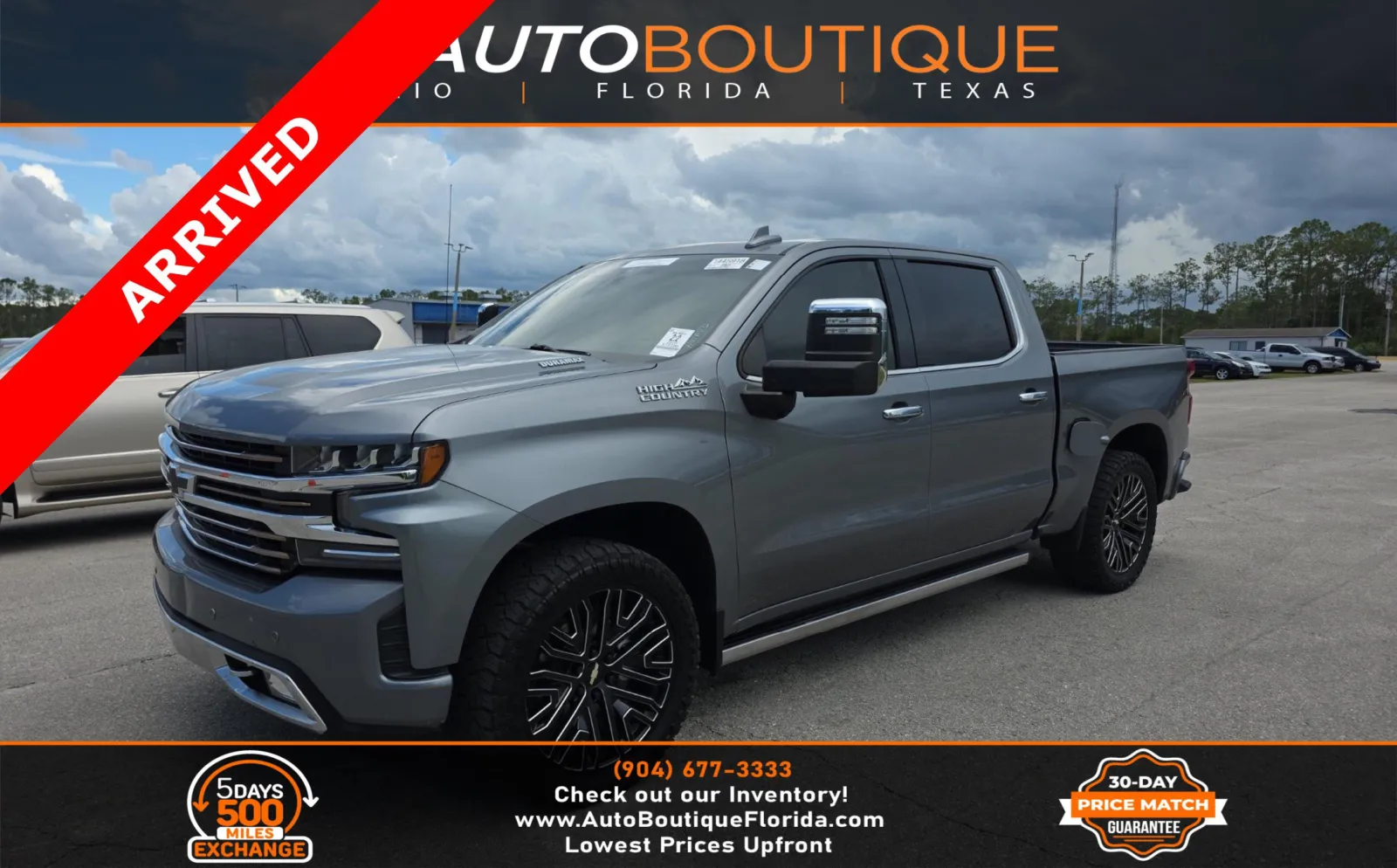 Gray 2020 Chevrolet Silverado 1500 High Country for sale in Jacksonville, FL