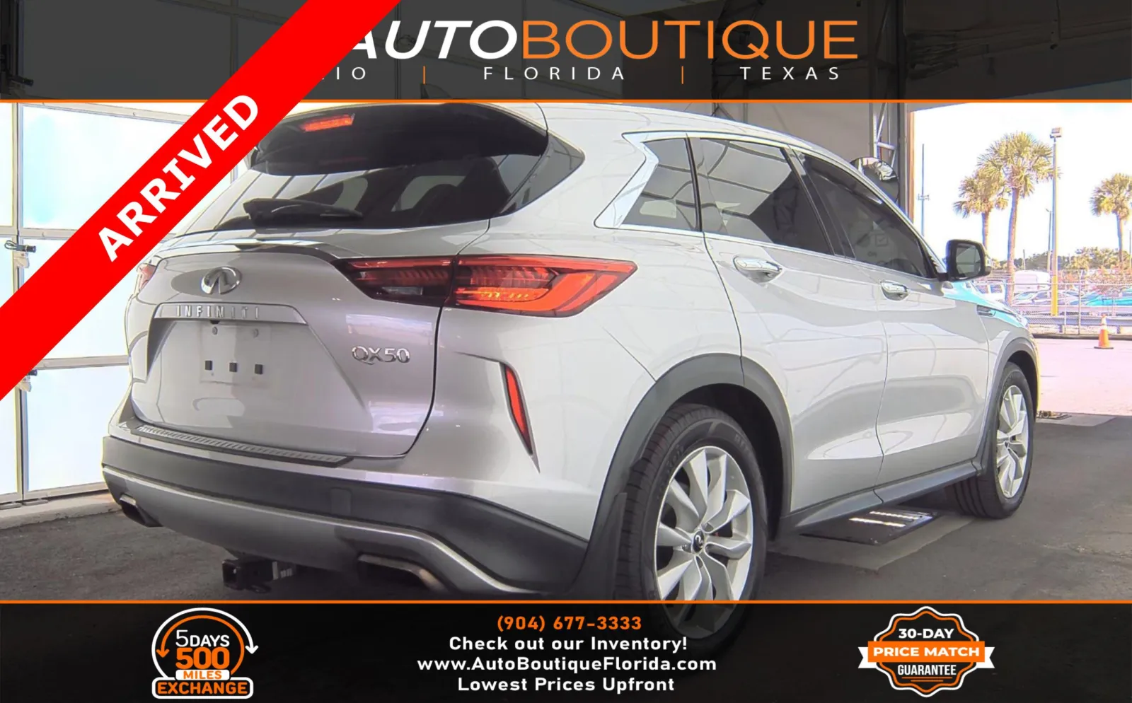 Silver 2019 INFINITI QX50 PURE for sale in Jacksonville, FL