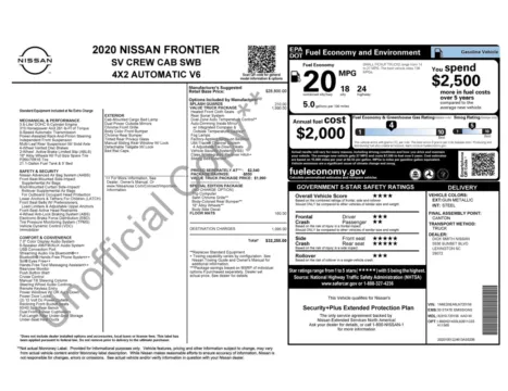 More photos of 2020 Nissan Frontier SV at Auto Boutique Florida, FL