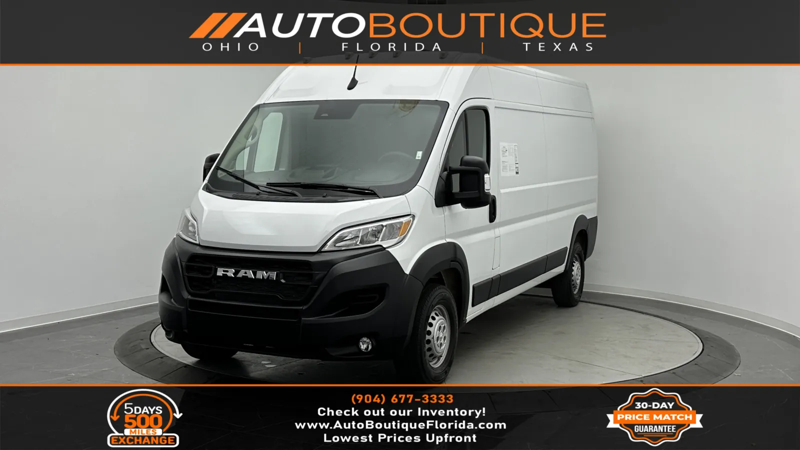 White 2025 Ram ProMaster Cargo Van Tradesman for sale in Jacksonville, FL