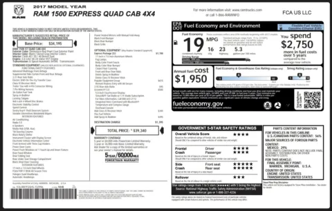 Photos of 2017 Ram 1500 Express for sale in Jacksonville, FL at Auto Boutique Florida