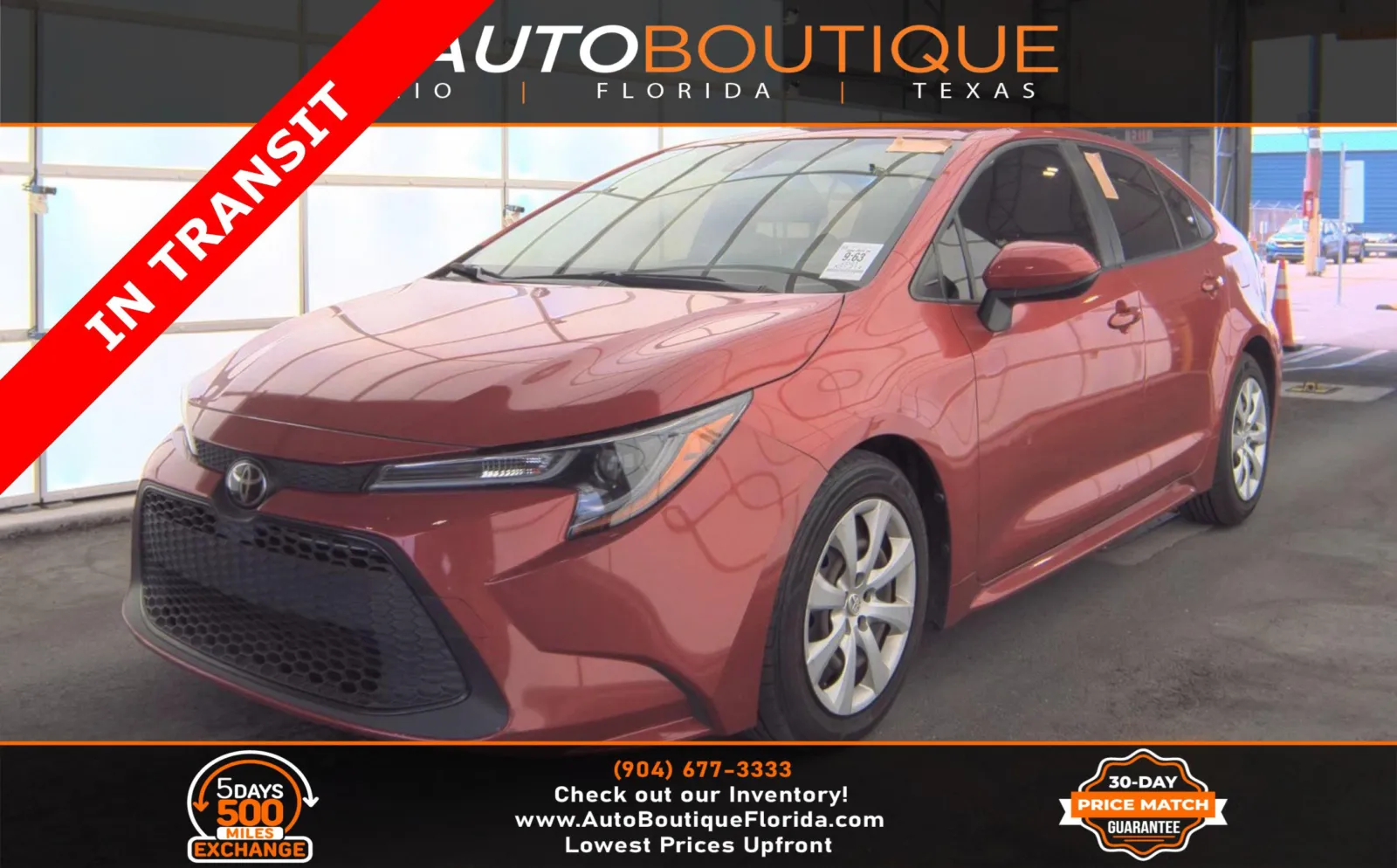 Red 2021 Toyota Corolla LE for sale in Jacksonville, FL