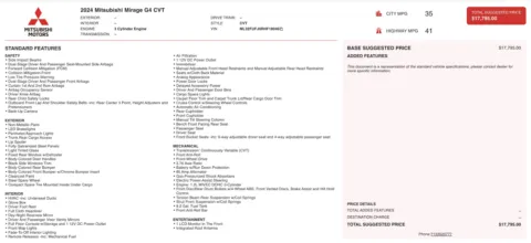 More photos of 2024 Mitsubishi Mirage G4 ES at Auto Boutique Florida, FL
