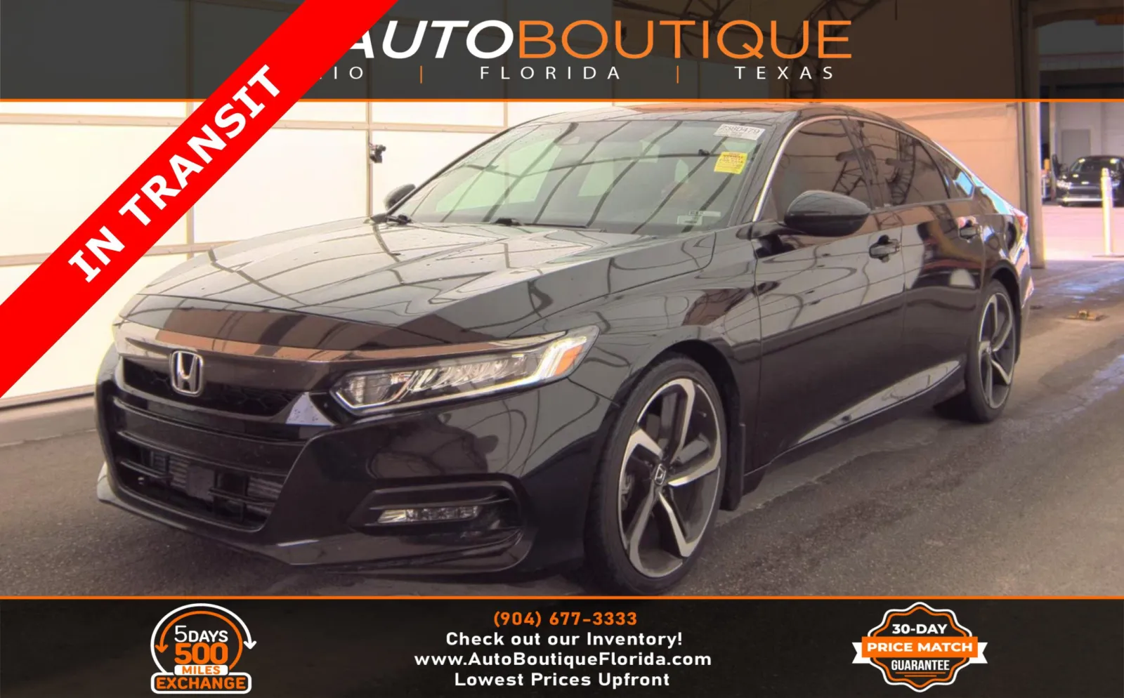 Black 2018 Honda Accord Sedan Sport 1.5T for sale in Jacksonville, FL