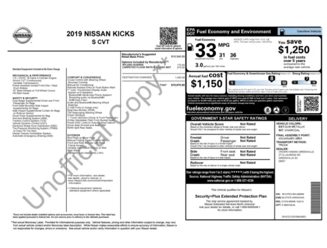 Photos of 2019 Nissan Kicks S for sale in Jacksonville, FL at Auto Boutique Florida