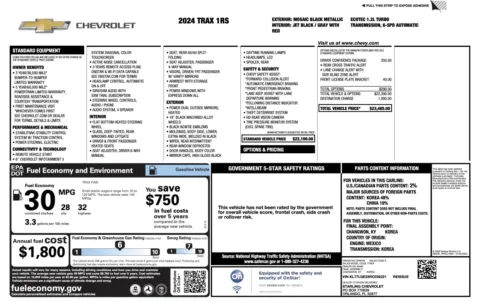 Photos of 2024 Chevrolet Trax 1RS for sale in Jacksonville, FL at Auto Boutique Florida