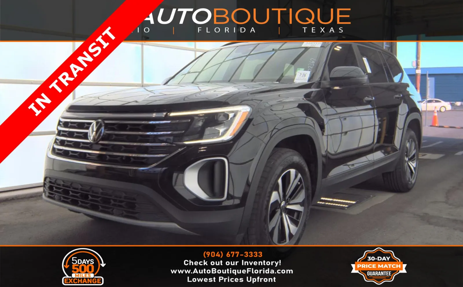 Black 2024 Volkswagen Atlas 2.0T SE for sale in Jacksonville, FL