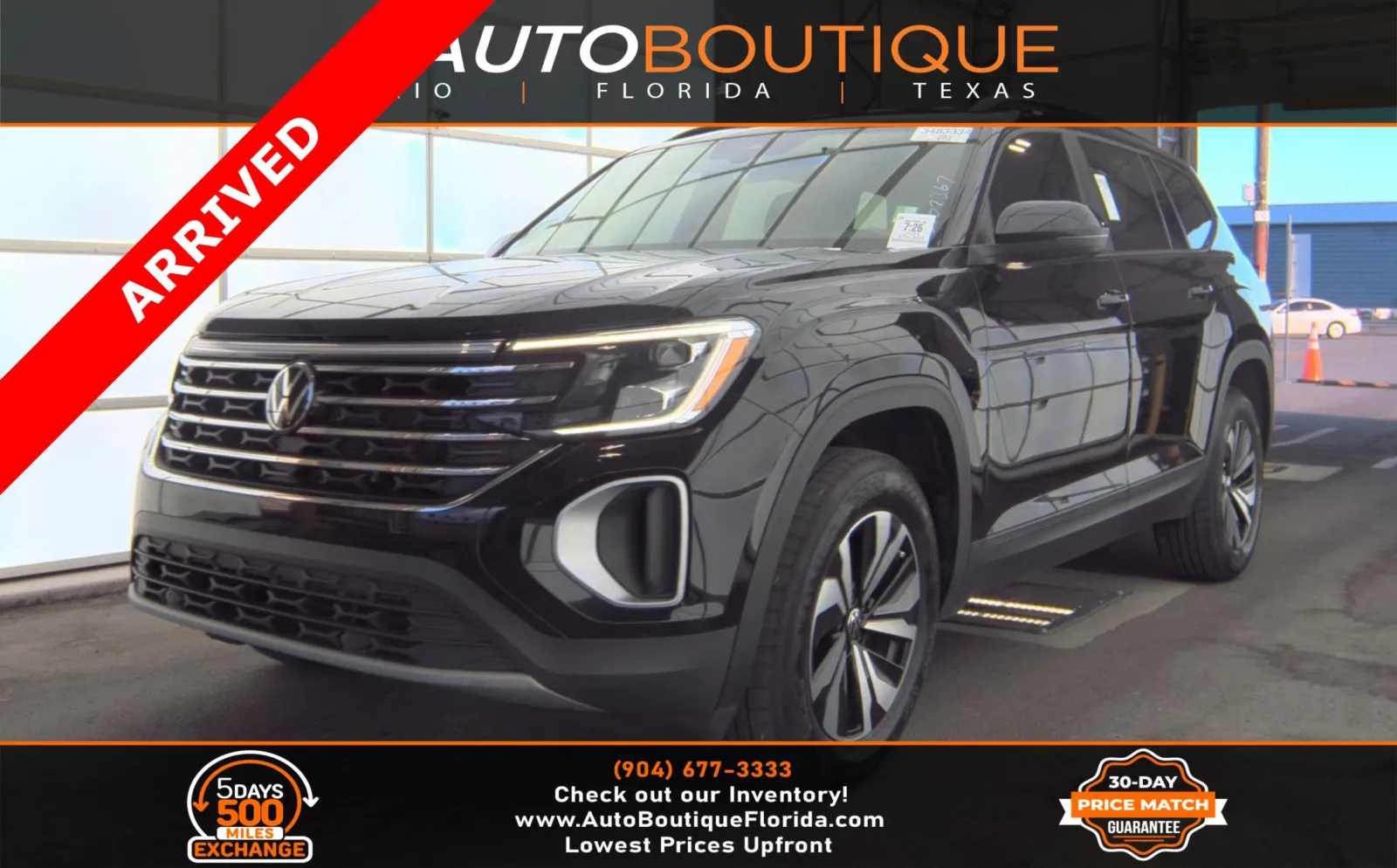 Black 2024 Volkswagen Atlas 2.0T SE for sale in Jacksonville, FL