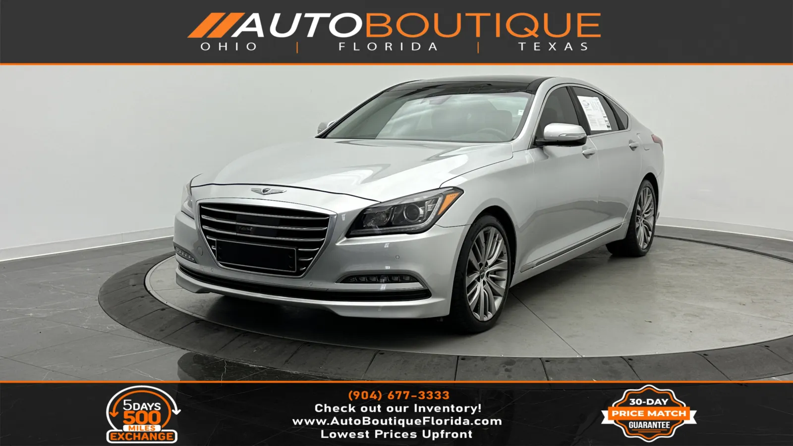 Silver 2017 Genesis G80 5.0L Ultimate for sale in Jacksonville, FL