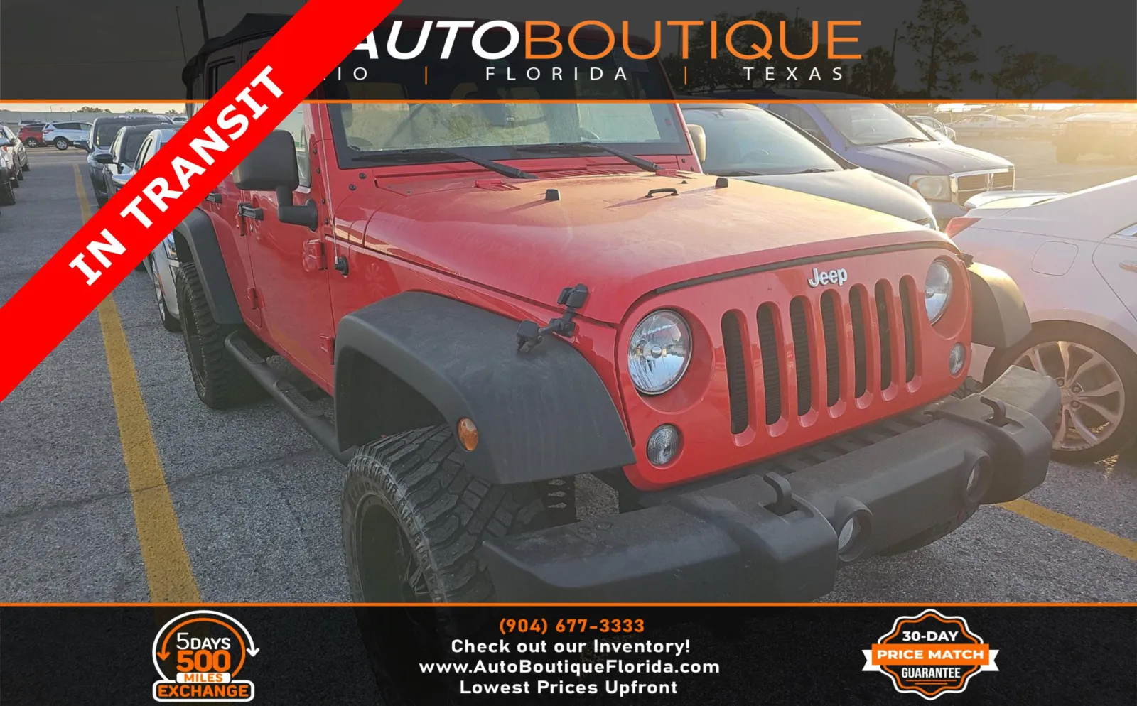Red 2017 Jeep Wrangler Unlimited Sport for sale in Jacksonville, FL