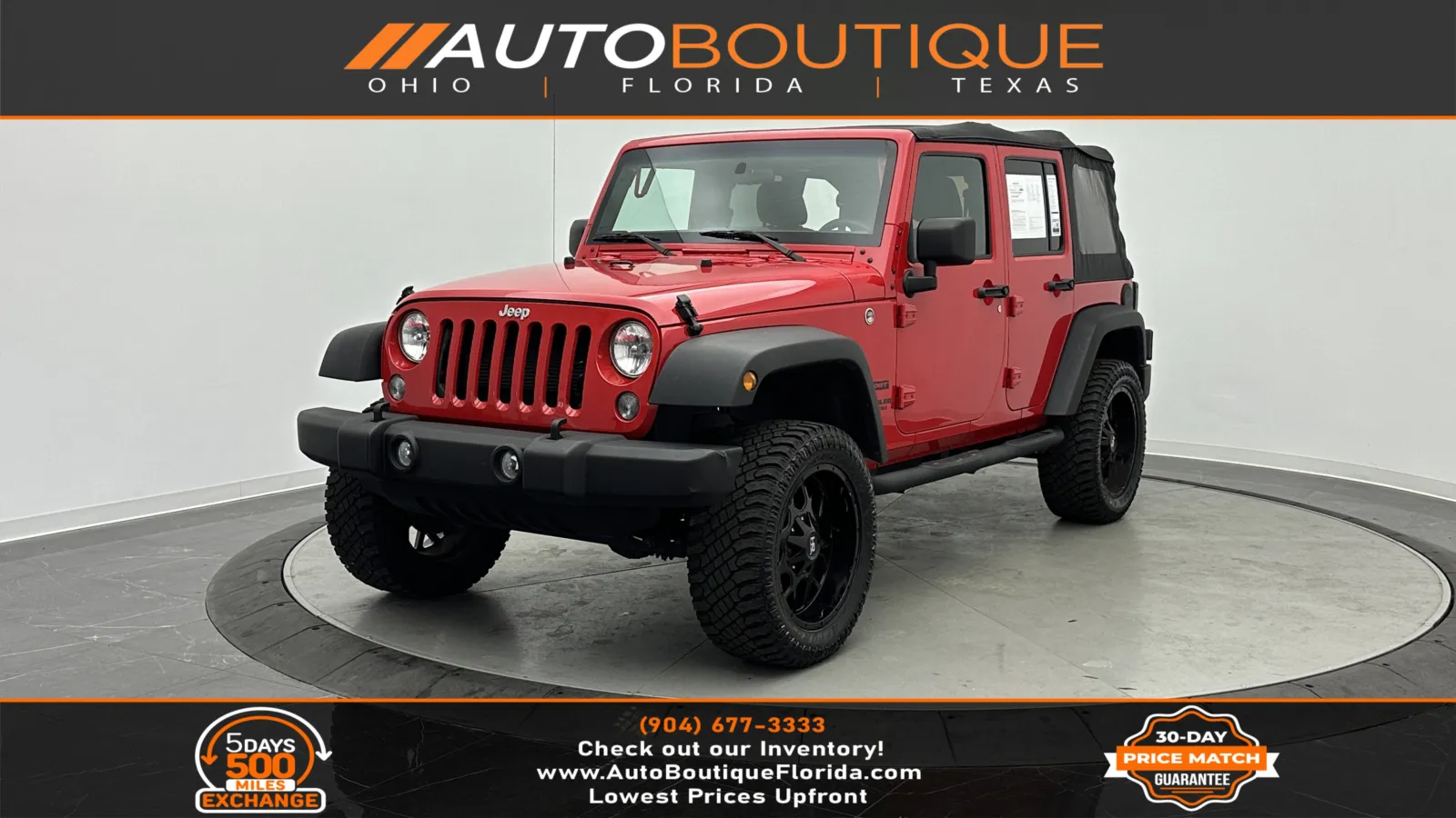 2017 Jeep Wrangler Unlimited Sport for sale in Jacksonville, FL