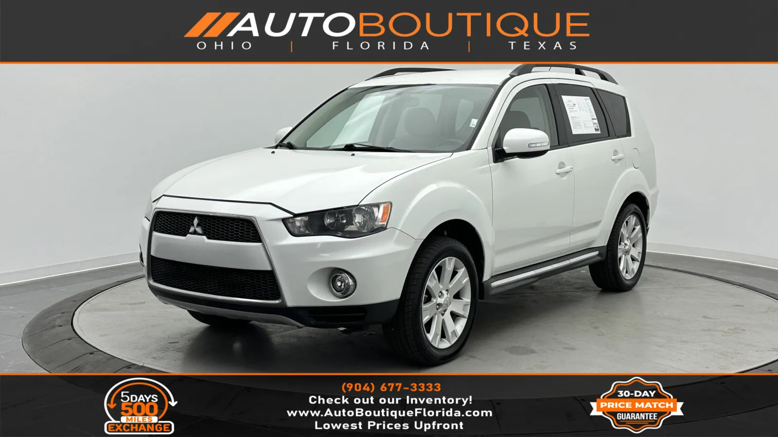 White 2012 Mitsubishi Outlander SE for sale in Jacksonville, FL