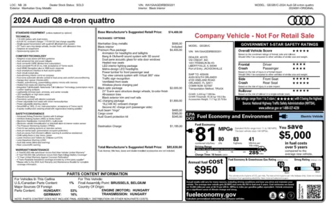 Photos of 2024 Audi Q8 e-tron Premium Plus for sale in Jacksonville, FL at Auto Boutique Florida