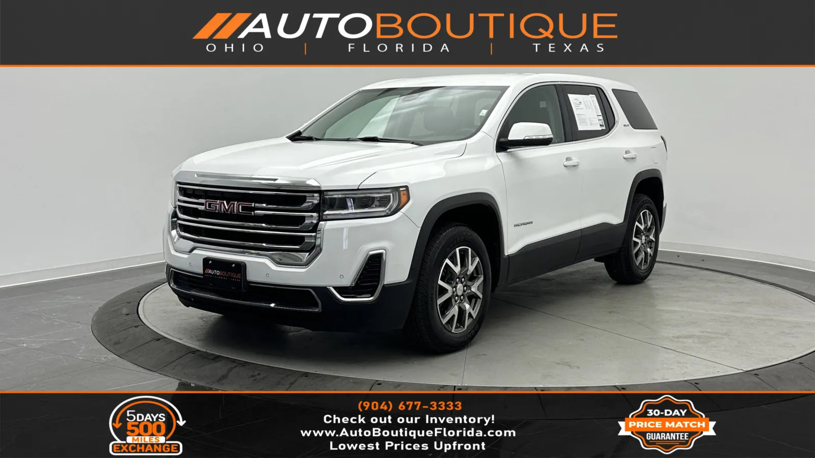 White 2022 GMC Acadia SLE for sale in Jacksonville, FL