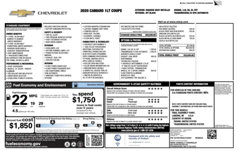 Photos of 2020 Chevrolet Camaro 1LT for sale in Jacksonville, FL at Auto Boutique Florida