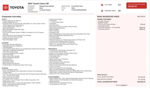 More photos of 2025 Toyota Camry SE at Auto Boutique Florida, FL