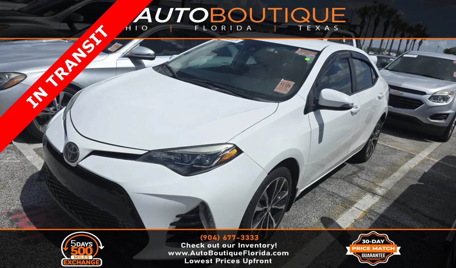 White 2018 Toyota Corolla SE for sale in Jacksonville, FL