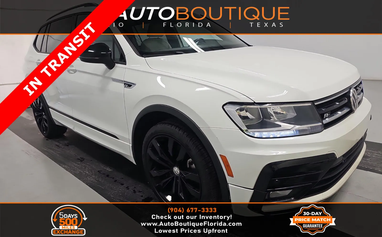 White 2021 Volkswagen Tiguan SE R-Line Black for sale in Jacksonville, FL