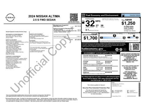 Photos of 2024 Nissan Altima 2.5 S for sale in Jacksonville, FL at Auto Boutique Florida