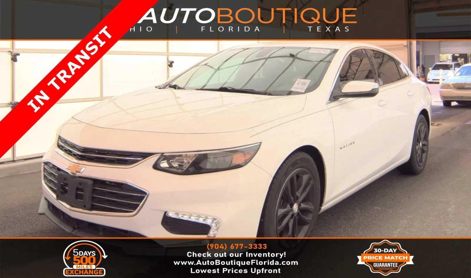 White 2018 Chevrolet Malibu LT for sale in Jacksonville, FL