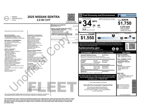 More photos of 2025 Nissan Sentra SV at Auto Boutique Florida, FL