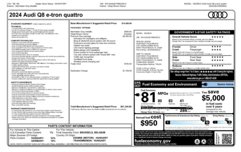 Photos of 2024 Audi Q8 e-tron Premium Plus for sale in Jacksonville, FL at Auto Boutique Florida