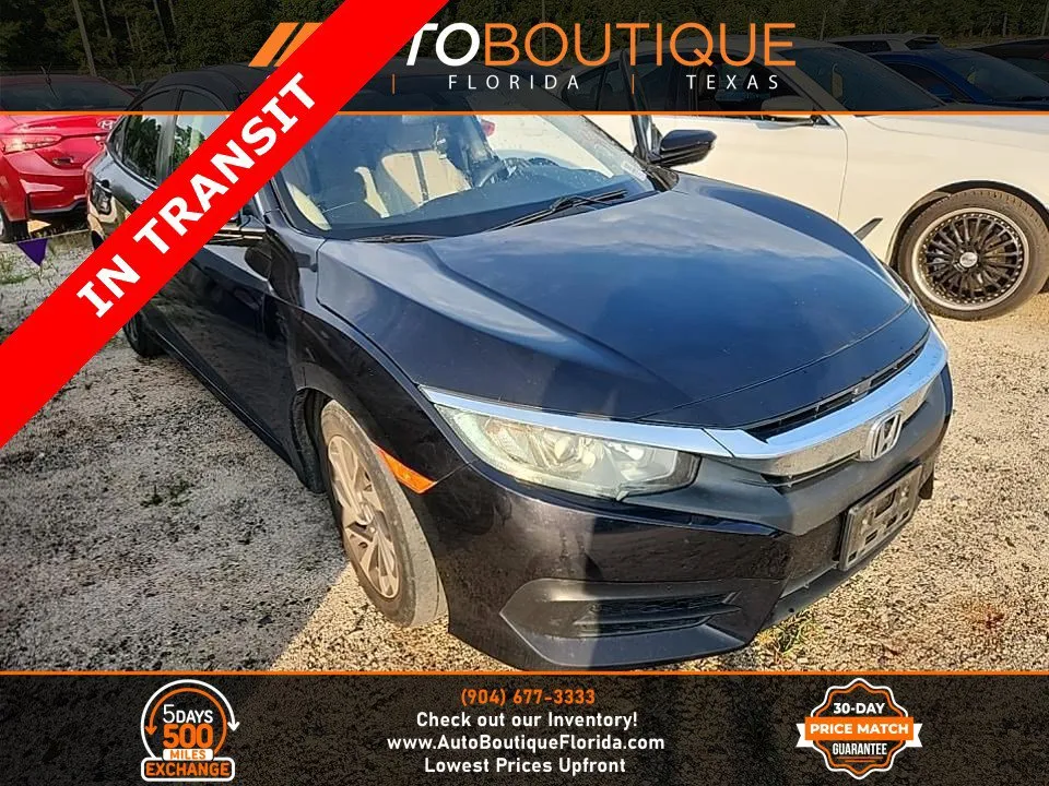Black 2018 Honda Civic Sedan EX for sale in Jacksonville, FL