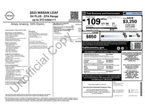 More photos of 2023 Nissan LEAF SV PLUS at Auto Boutique Florida, FL