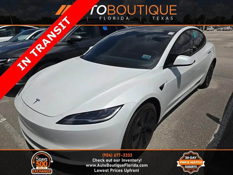 White 2025 Tesla Model 3 Long Range for sale in Jacksonville, FL