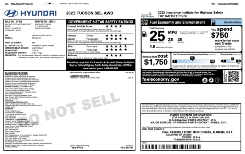 Photos of 2023 Hyundai Tucson SEL for sale in Jacksonville, FL at Auto Boutique Florida