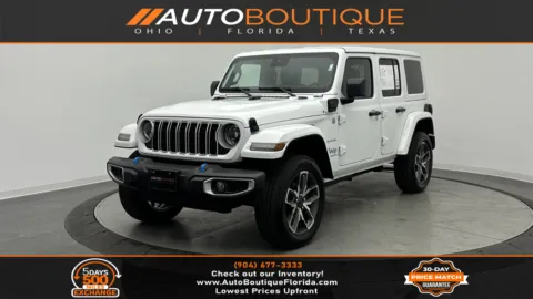 White 2024 Jeep Wrangler 4xe Sahara for sale in Jacksonville, FL