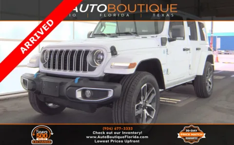 White 2024 Jeep Wrangler 4xe Sahara for sale in Jacksonville, FL