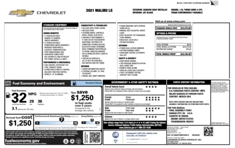 More photos of 2021 Chevrolet Malibu LS at Auto Boutique Florida, FL