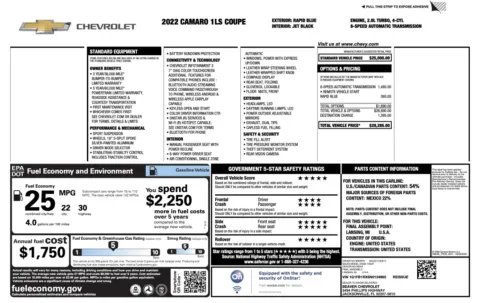 More photos of 2022 Chevrolet Camaro 1LS at Auto Boutique Florida, FL