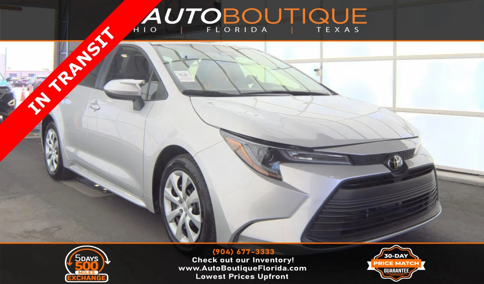 Silver 2023 Toyota Corolla LE for sale in Jacksonville, FL
