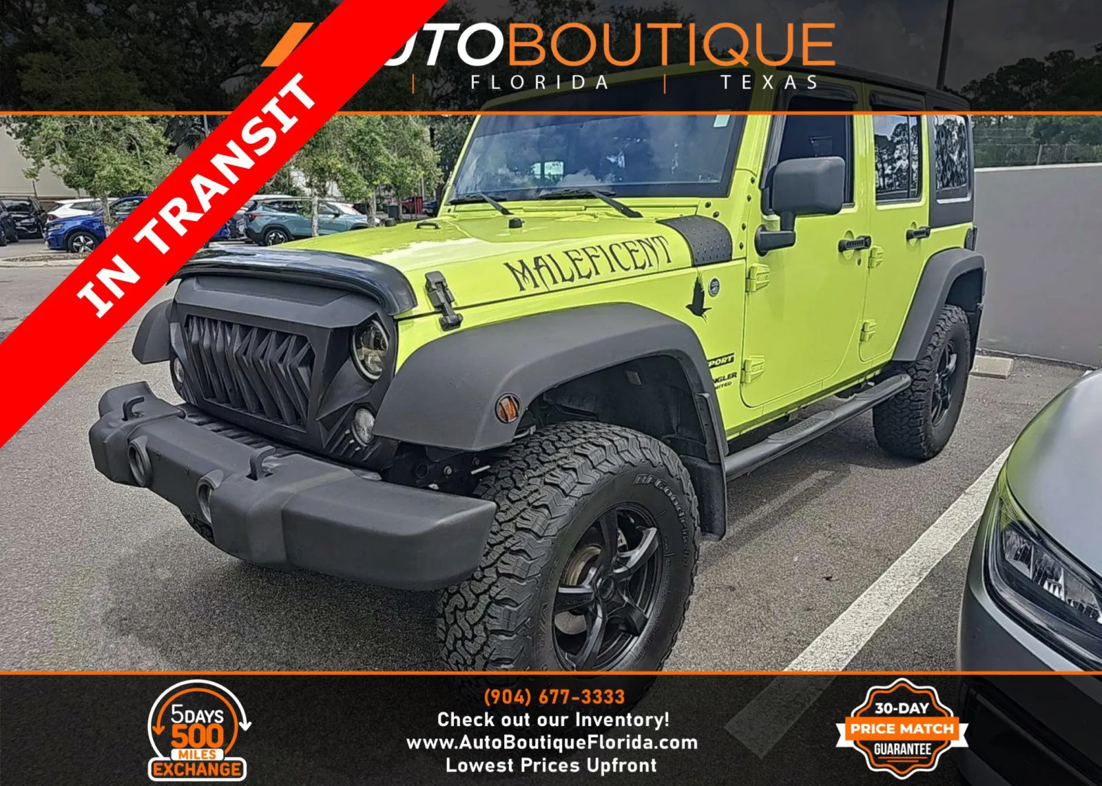 Green 2017 Jeep Wrangler Unlimited Sport for sale in Jacksonville, FL