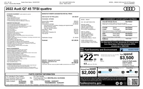 Photos of 2022 Audi Q7 Premium for sale in Jacksonville, FL at Auto Boutique Florida