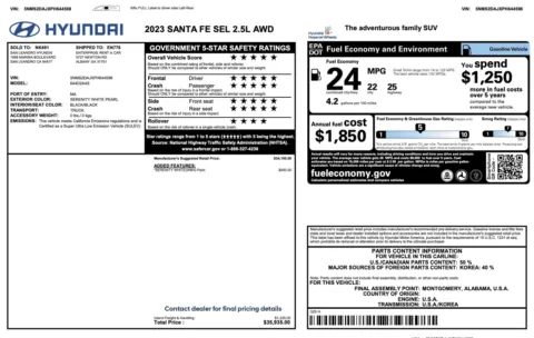 More photos of 2023 Hyundai Santa Fe SEL at Auto Boutique Florida, FL