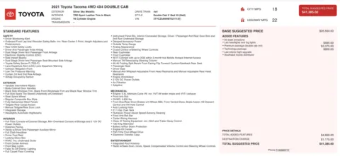 Photos of 2021 Toyota Tacoma TRD Sport for sale in Jacksonville, FL at Auto Boutique Florida