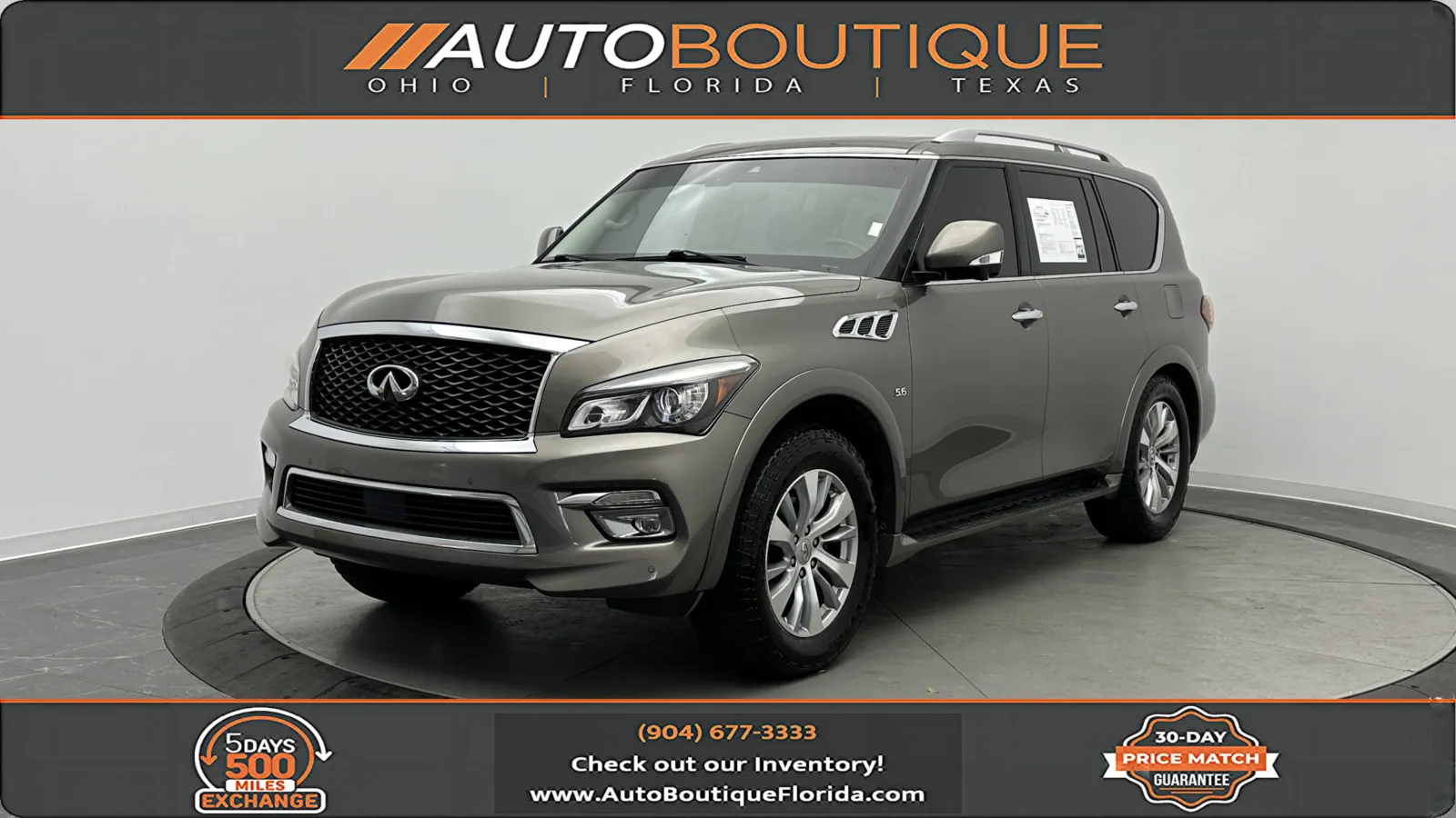 Gray 2017 INFINITI QX80 for sale in Jacksonville, FL