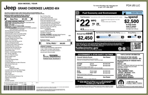 Photos of 2024 Jeep Grand Cherokee Laredo for sale in Jacksonville, FL at Auto Boutique Florida