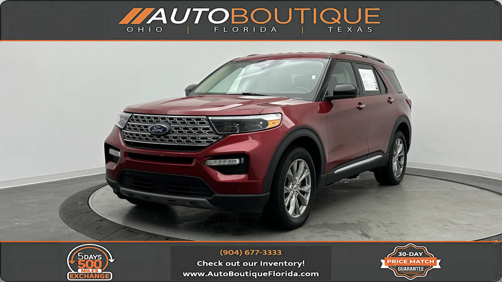 Red 2023 Ford Explorer Limited for sale in Jacksonville, FL