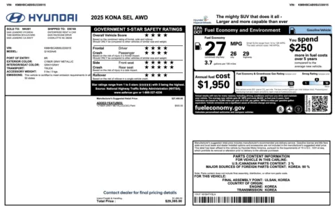 More photos of 2025 Hyundai Kona SEL at Auto Boutique Florida, FL