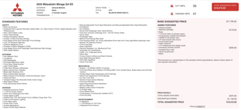 More photos of 2024 Mitsubishi Mirage G4 ES at Auto Boutique Florida, FL