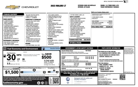 Photos of 2023 Chevrolet Malibu LT for sale in Jacksonville, FL at Auto Boutique Florida