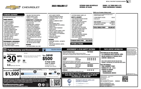 Photos of 2023 Chevrolet Malibu LT for sale in Jacksonville, FL at Auto Boutique Florida